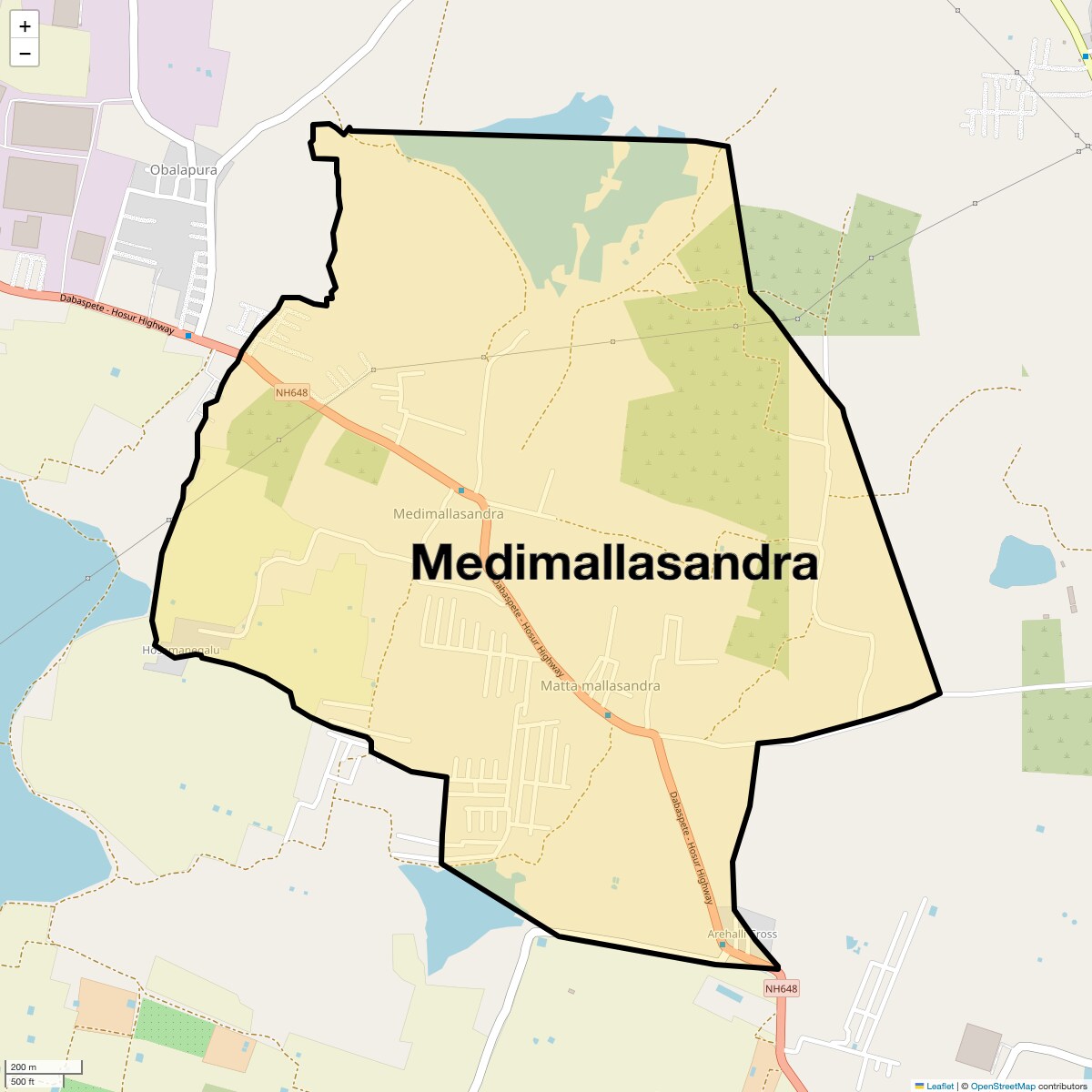 Location Map of Medimallasandra, Bangalore