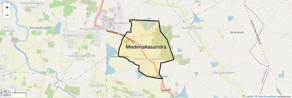 Location Map of Medimallasandra, Bangalore