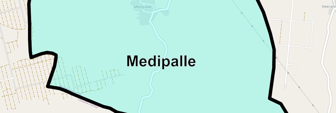 Location Map of Medipalle, Hyderabad