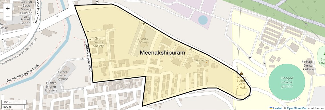 Location Map of Meenakshipuram, Pune
