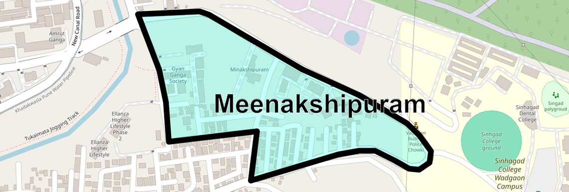 Location Map of Meenakshipuram, Pune