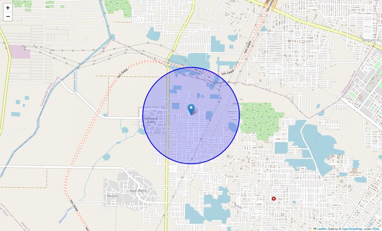 Location Map of Meer Vihar