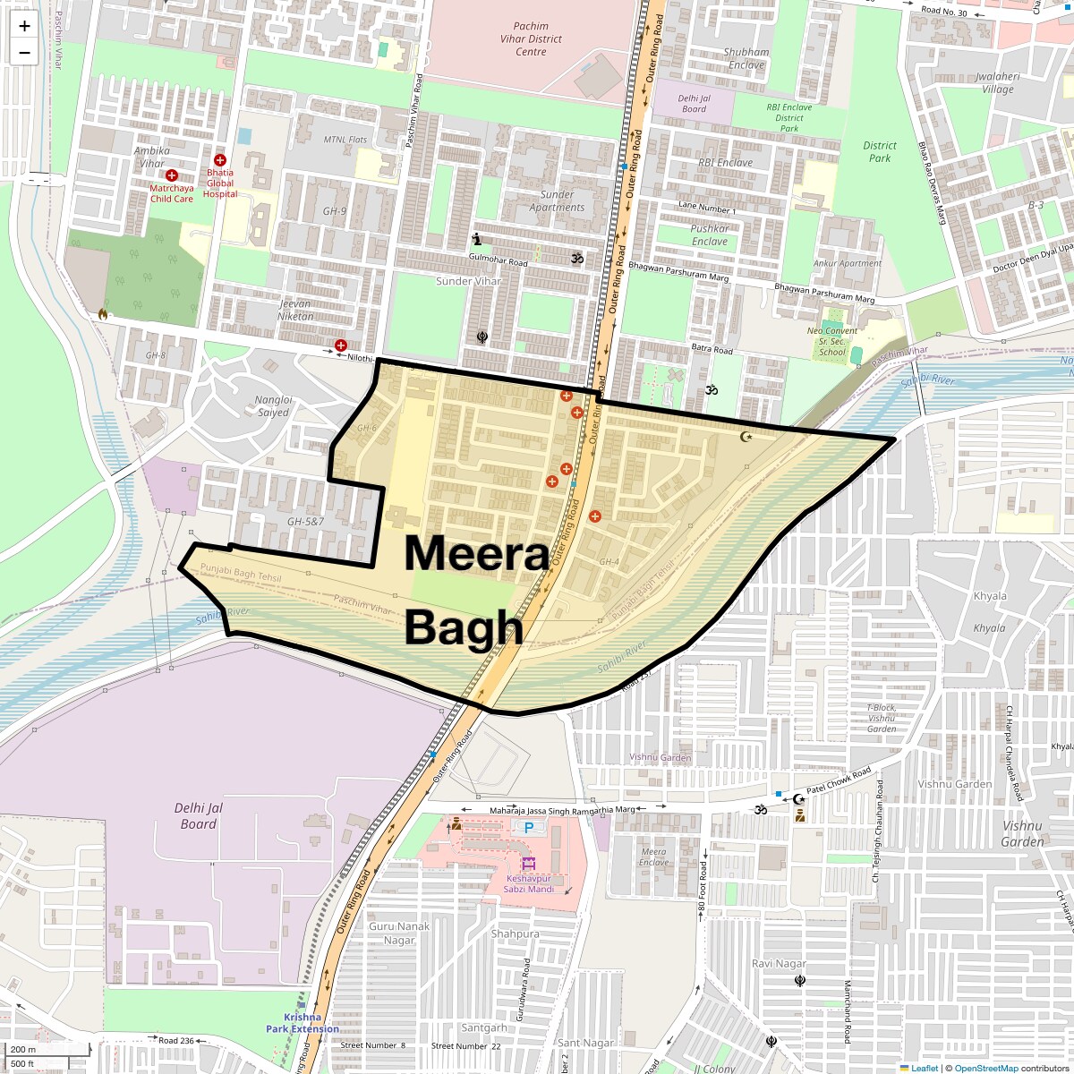 Check Time Travel of Meera Bagh, Delhi