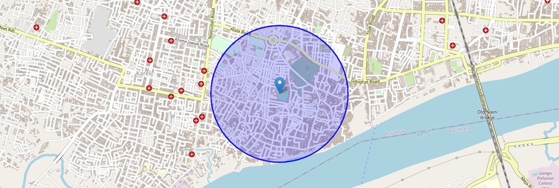 Location Map of Meerapur, Allahabad