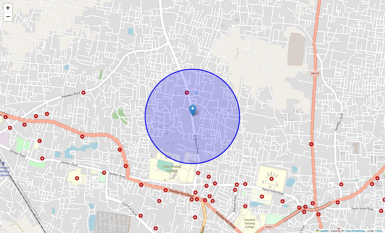 Location Map of Meerapur Basahi, Varanasi