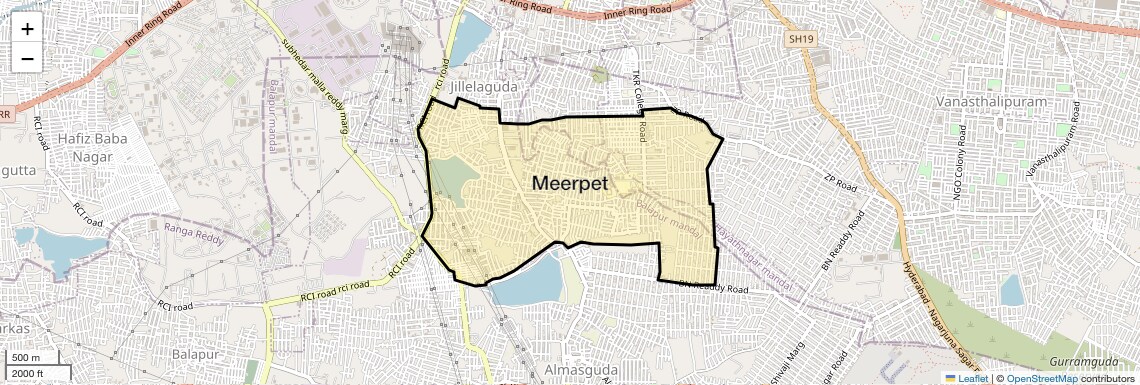 Meerpet Map