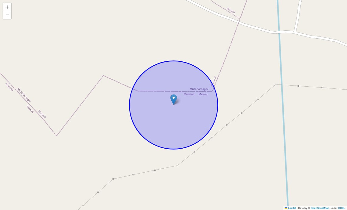 Location Map of Meerpur, Meerut