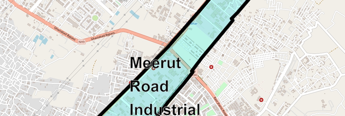 Location Map of Meerut Road Industrial Area, Ghaziabad