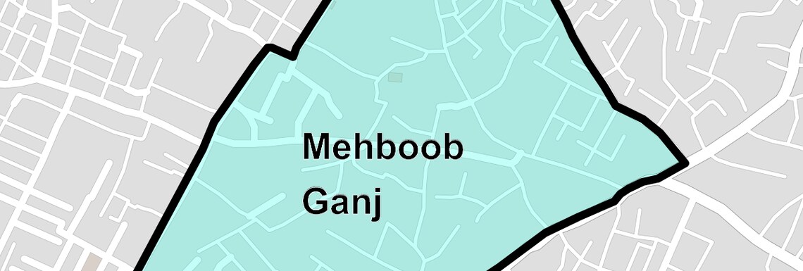 Location Map of Mehboob Ganj, Lucknow