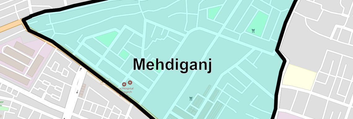 Location Map of Mehdiganj, Lucknow