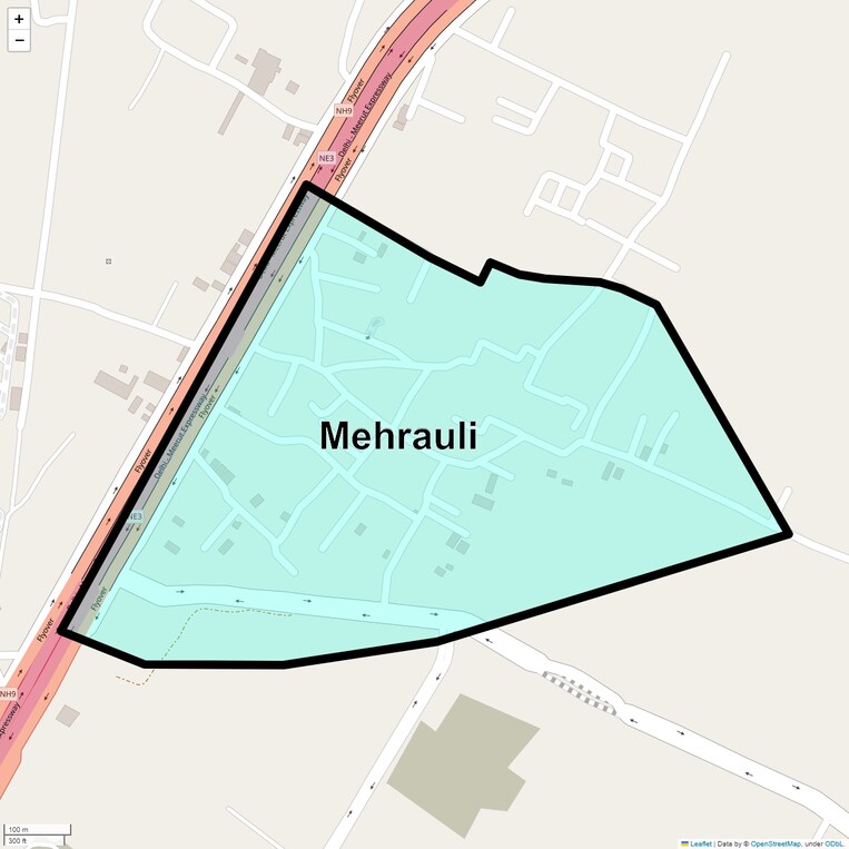 Location Map of Mehrauli