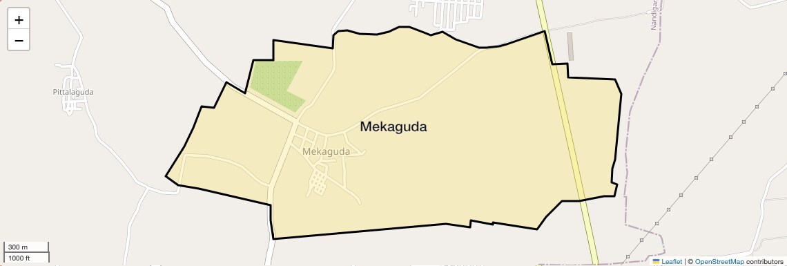 Location Map of Mekaguda, Hyderabad