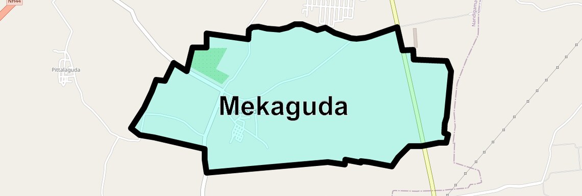 Location Map of Mekaguda, Hyderabad