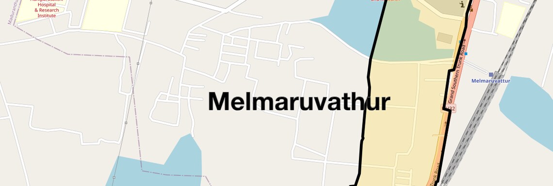 Location Map of Melmaruvathur, Chennai