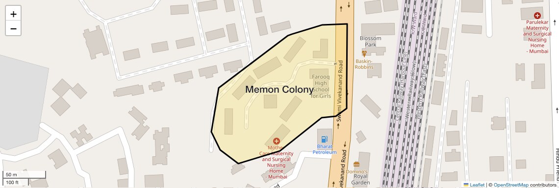 Location Map of Memon Colony, Mumbai