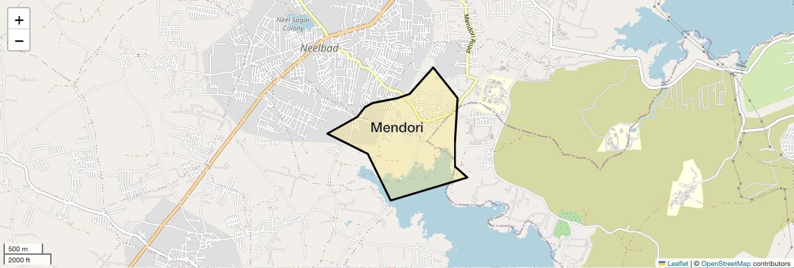 Location Map of Mendori, Bhopal