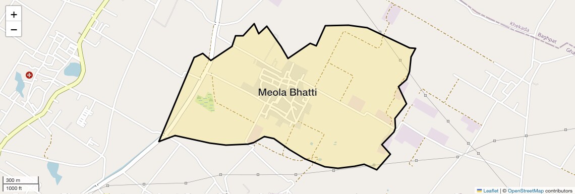 Location Map of Meola Bhatti, Ghaziabad