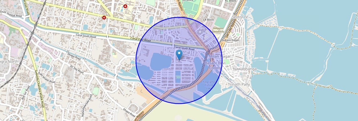 Location Map of Metropolitan, Kolkata