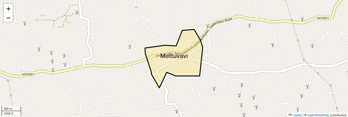 Location Map of Mettuvavi, Coimbatore