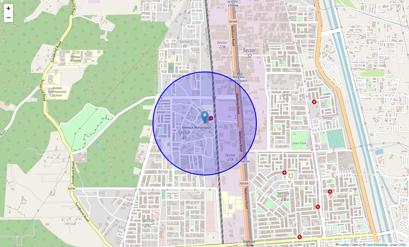 Mewala Maharajpur Map