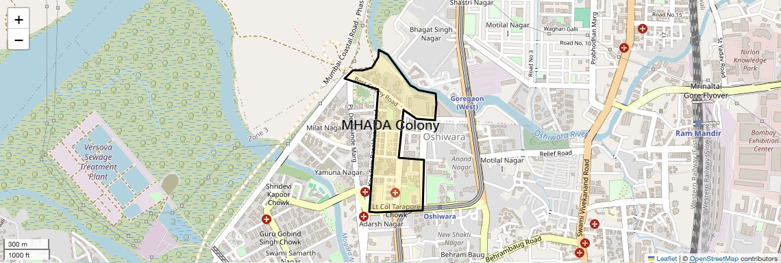 Location Map of MHADA Colony, Mumbai