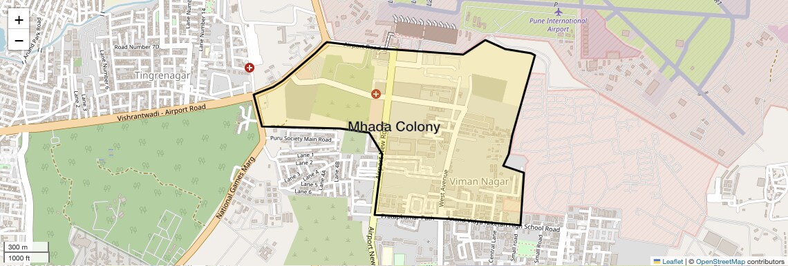 Location Map of Mhada Colony, Pune