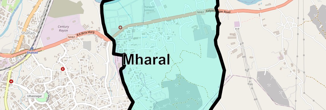 Location Map of Mharal, Thane