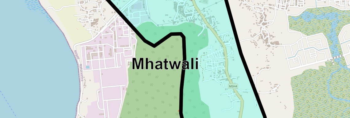 Location Map of Mhatwali, Navi Mumbai