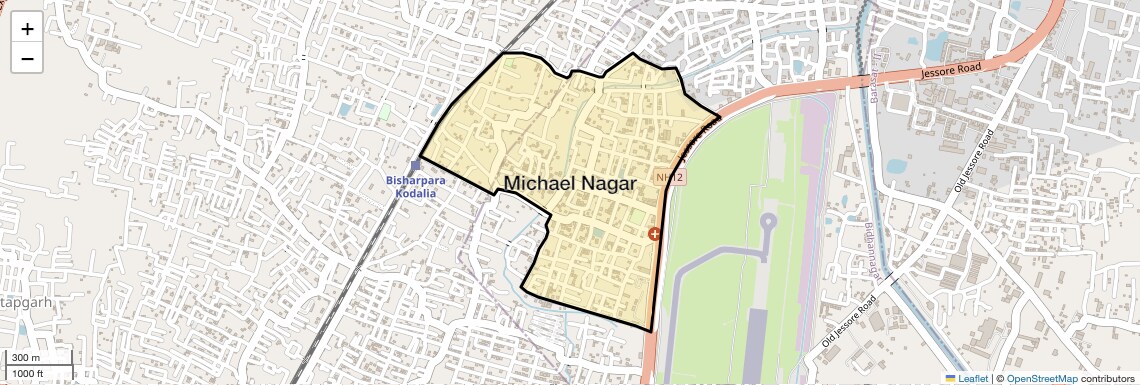 Location Map of Michael Nagar, Kolkata