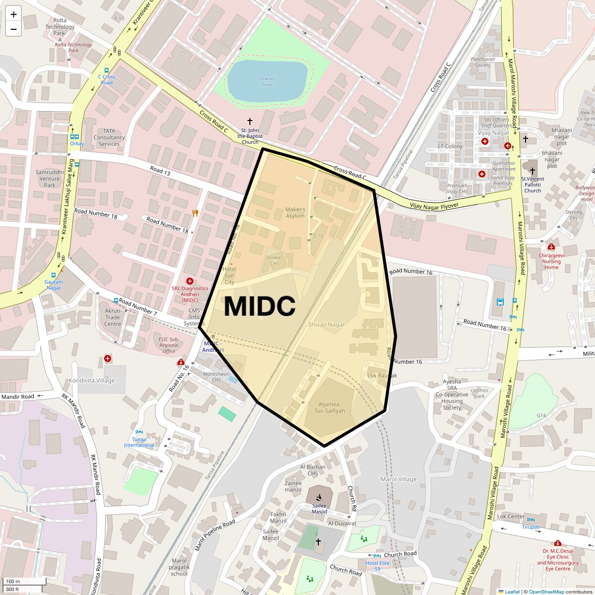 Location Map of MIDC, Mumbai