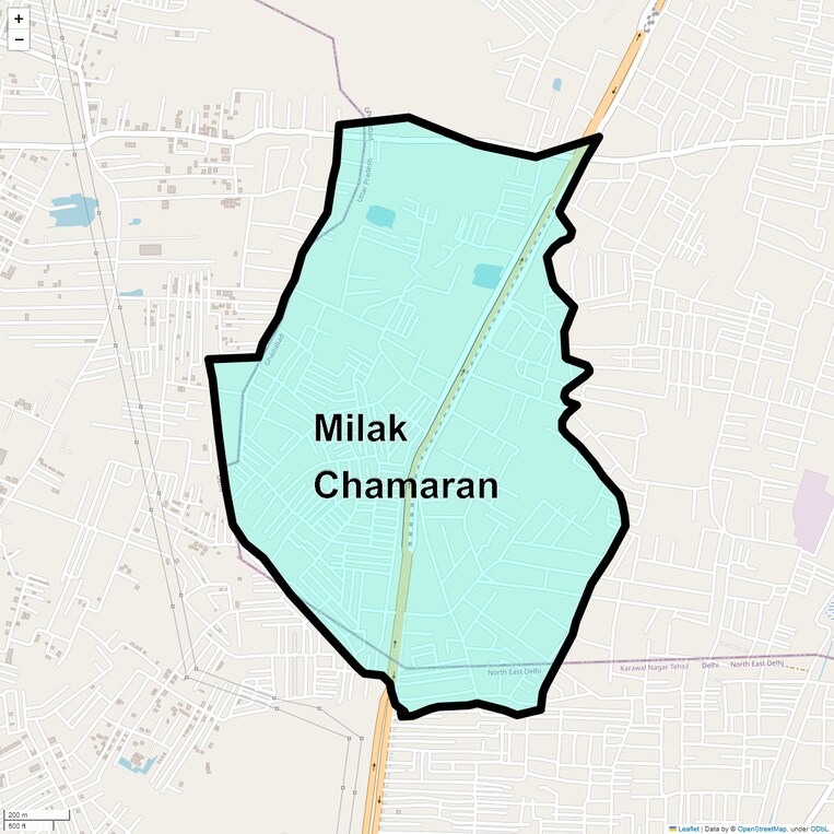 Location Map of Milak Chamaran