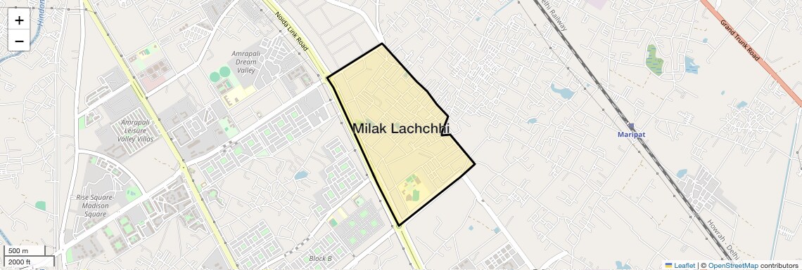 Location Map of Milak Lachchhi, Greater Noida