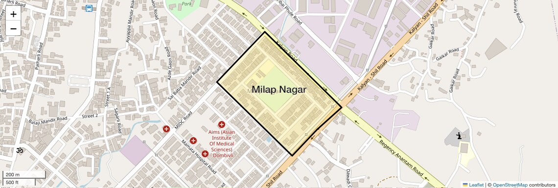 Location Map of Milap Nagar, Thane