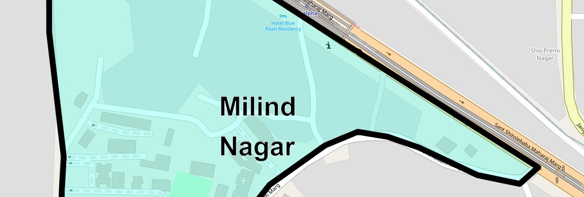 Location Map of Milind Nagar, Mumbai