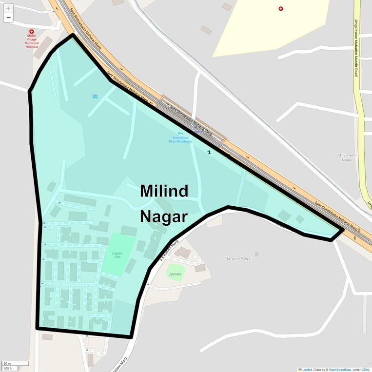 Location Map of Milind Nagar
