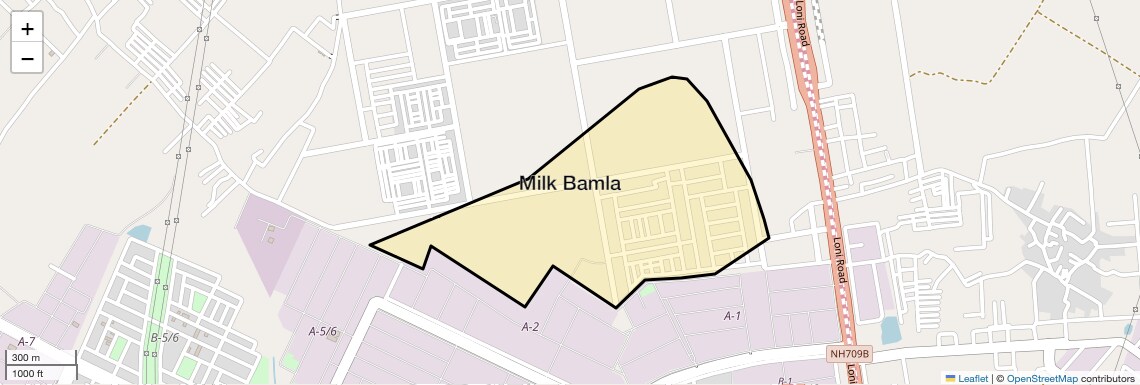 Location Map of Milk Bamla, Ghaziabad