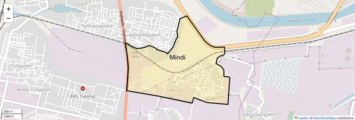 Location Map of Mindi, Vizag
