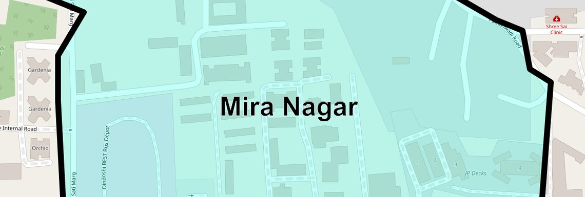 Location Map of Mira Nagar, Mumbai