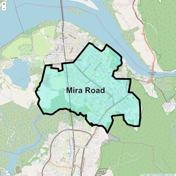 Location Map of Mira Road, Mumbai