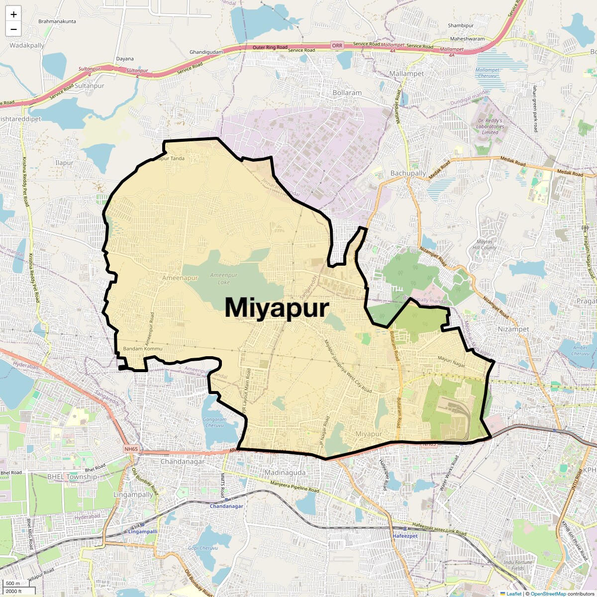 Check Time Travel of Miyapur, Hyderabad