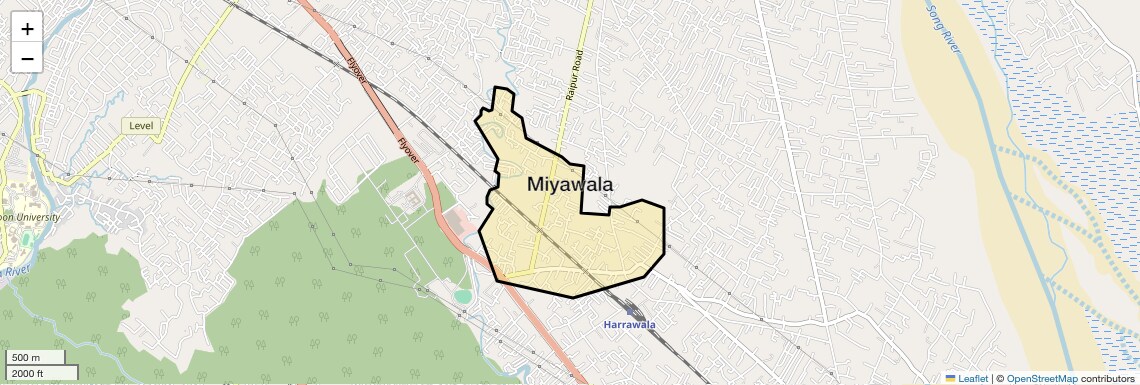 Location Map of Miyawala, Dehradun