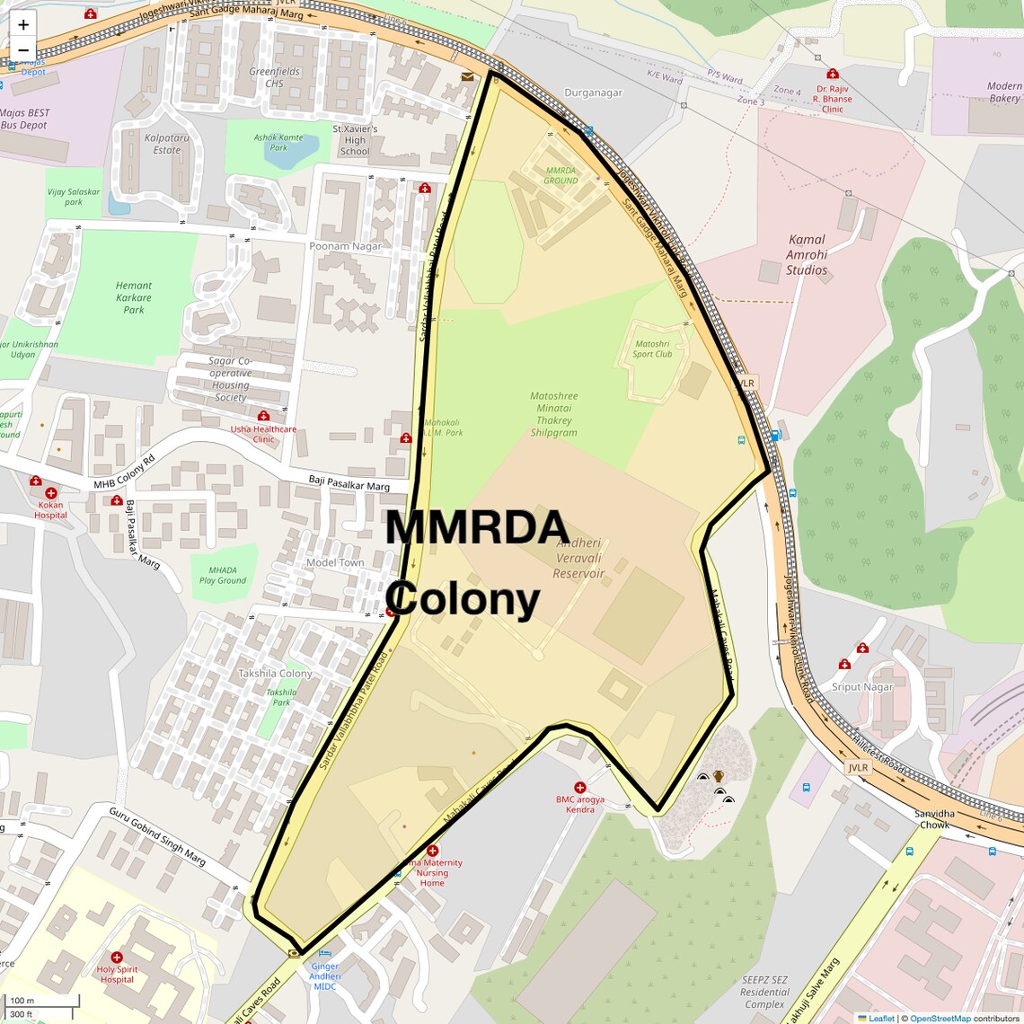 Location Map of Mmrda Colony, Mumbai