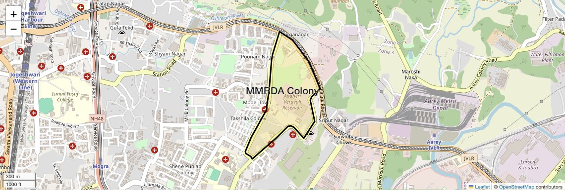 Location Map of MMRDA Colony, Mumbai