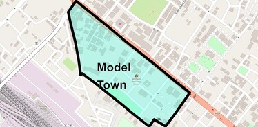 Location Map of Model Town, Ghaziabad