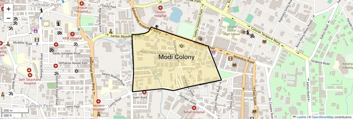Location Map of Modi Colony, Pune