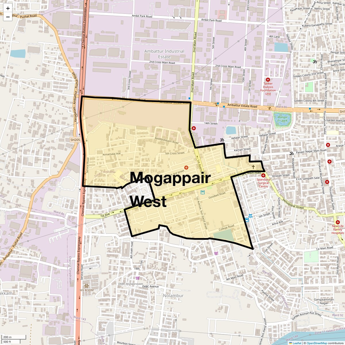 Check Time Travel of Mogappair West, Chennai