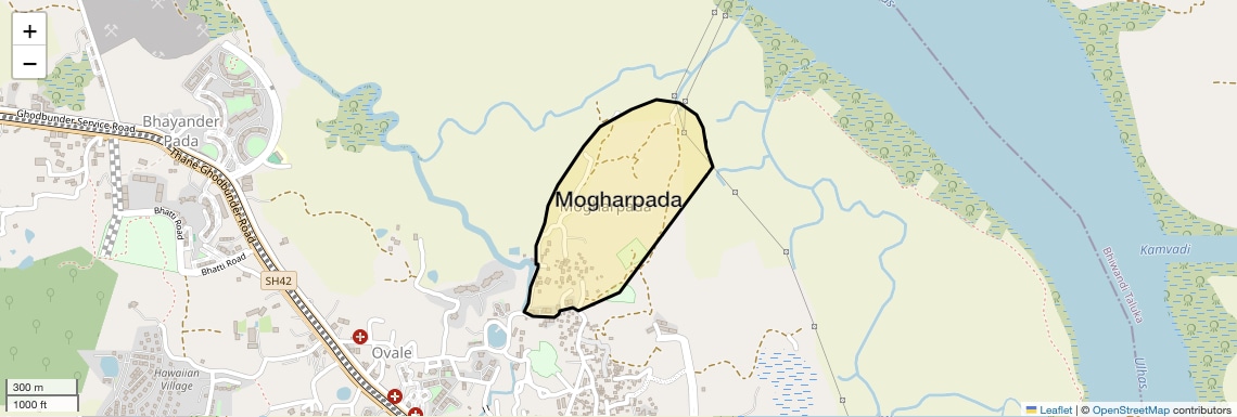 Location Map of Mogharpada, Thane