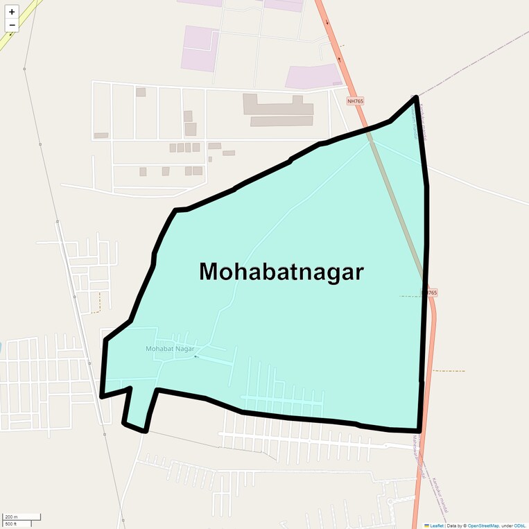 Location Map of Mohabatnagar