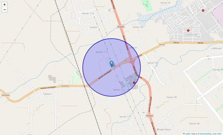 Location Map of Mohali Sector 113