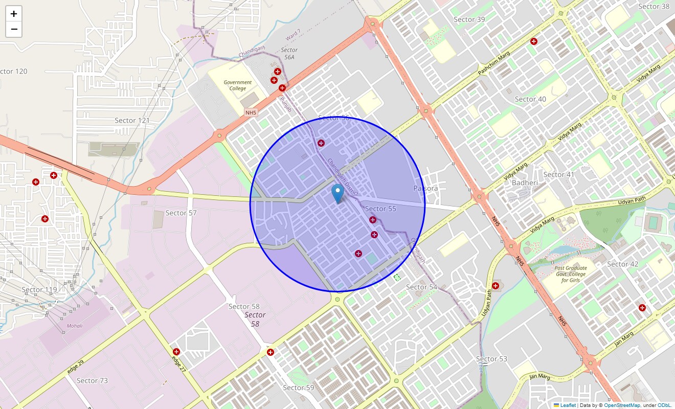 Mohali Sector 71 Map
